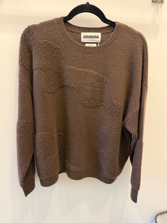 Colorush Sweaters - Womens Brown Textured Crewneck Sweater by Colorush Size S 100% cashmere NWOT